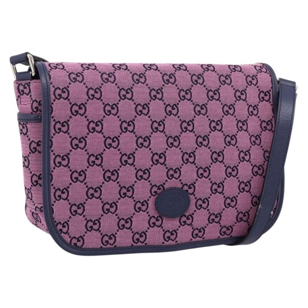 Gucci Children's Messenger Gg Canvas Pink Canvas Handbag